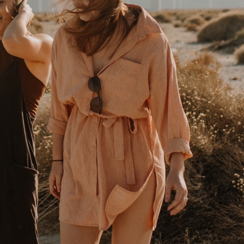 Linen Dress/Cover Up - size M